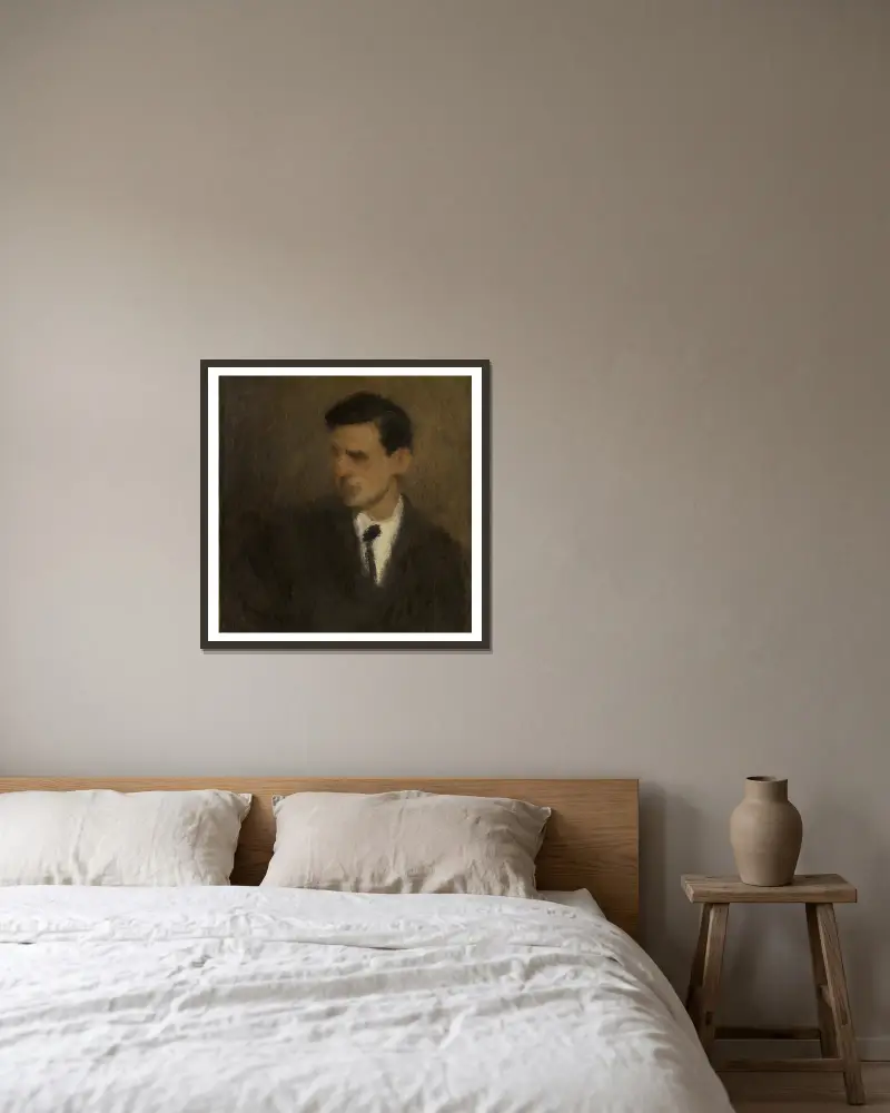 Portret młodego mężczyzny, Frank Edwin Scott w ramie na ścianie
