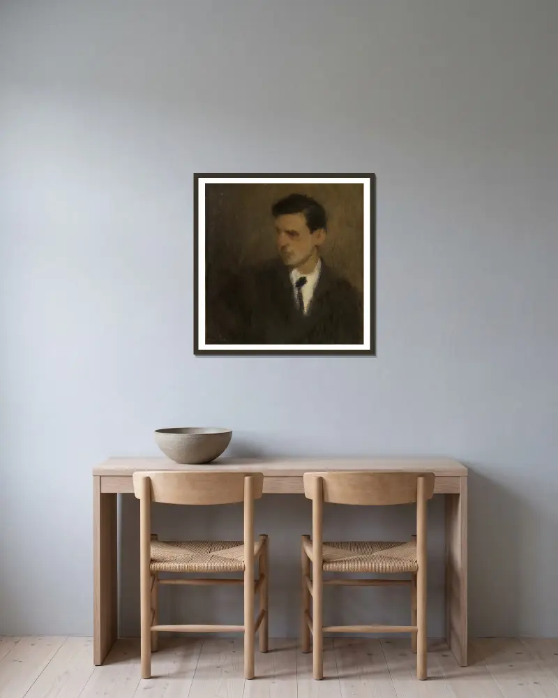 Portret młodego mężczyzny, Frank Edwin Scott w ramie na ścianie