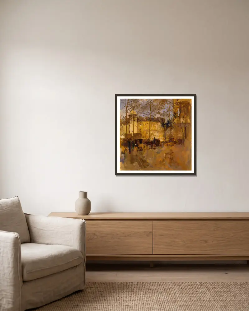St. Germain des Prés nr III, Frank Edwin Scott w ramie na ścianie