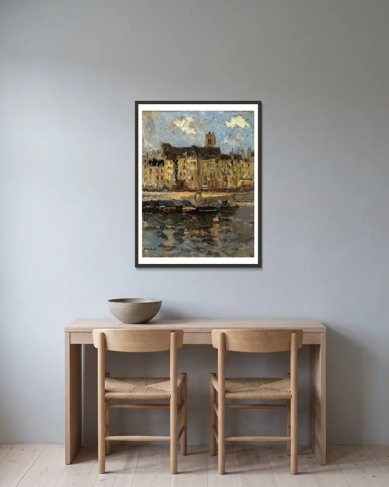 St. Gervais von Frank Edwin Scott gerahmt an einer Wand