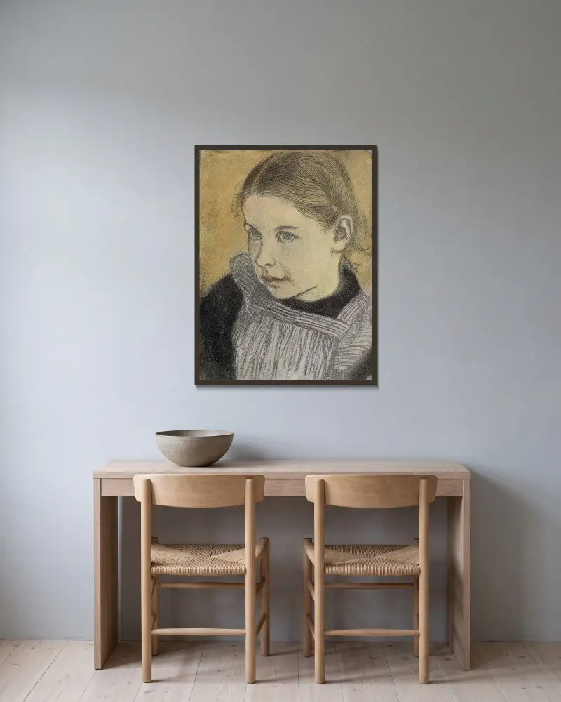 Dziewczyna, Eero Järnefelt w ramie na ścianie