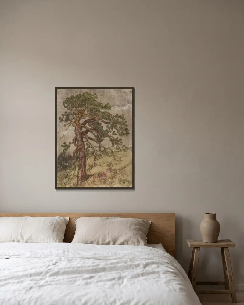 Kall tall av Eero Järnefelt inramad på en vägg