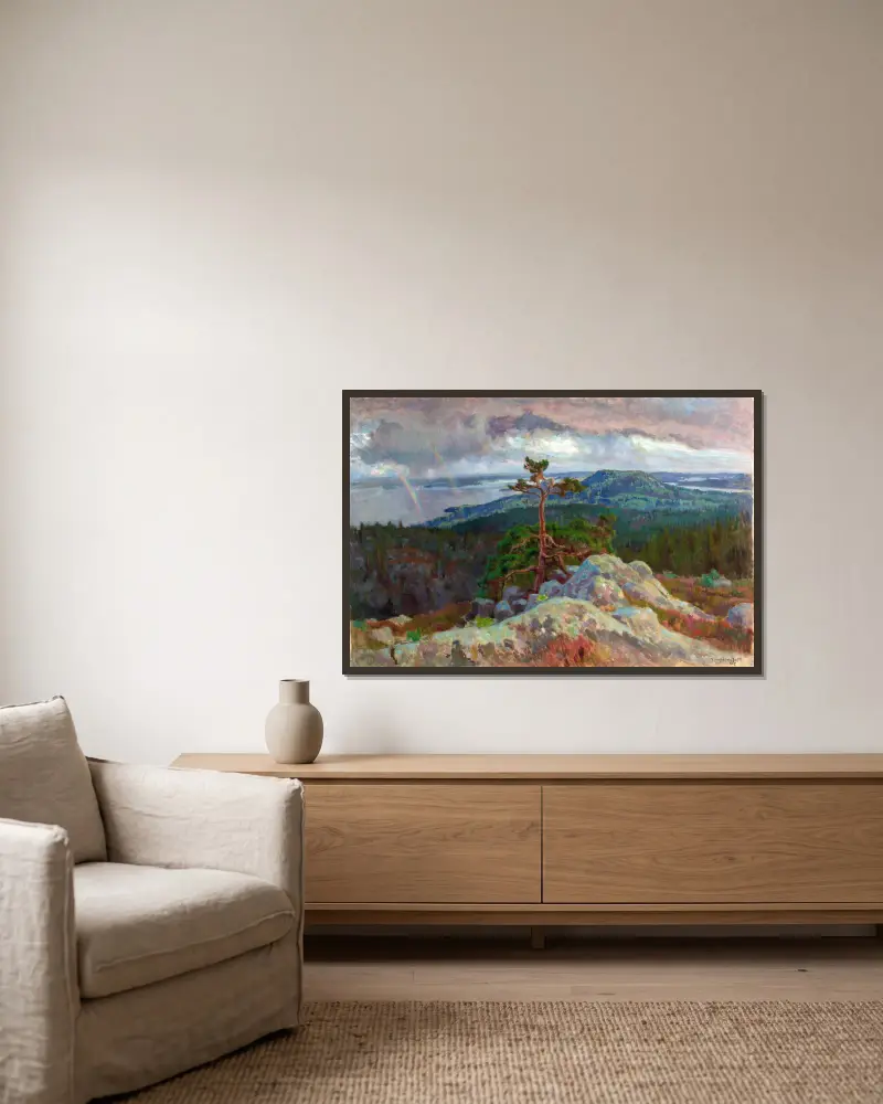 Koli von Eero Järnefelt gerahmt an einer Wand