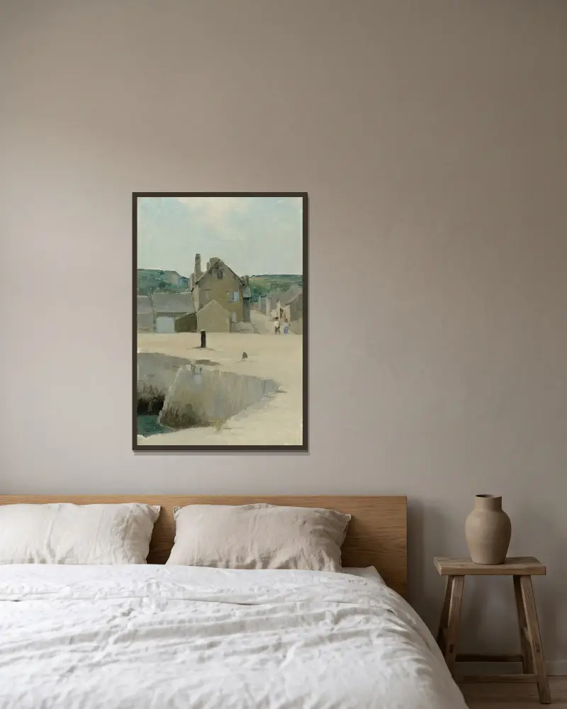 Dorfansicht von Eero Järnefelt gerahmt an einer Wand