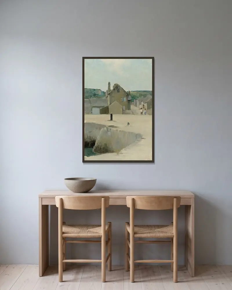 Dorfansicht von Eero Järnefelt gerahmt an einer Wand