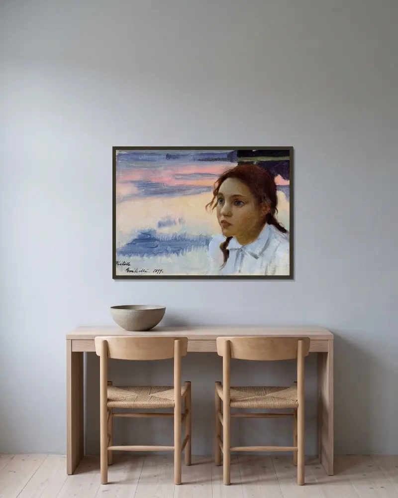 Nelma av Eero Järnefelt inramad på en vägg