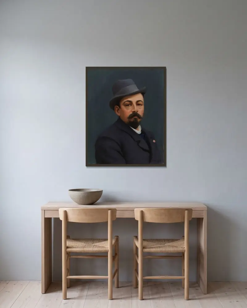 Nicolas Sinebrychoff av Eero Järnefelt inramad på en vägg