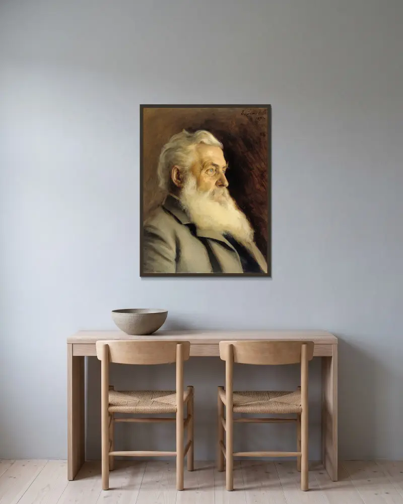Portrait of Mr. Ahnger av Eero Järnefelt inramad på en vägg