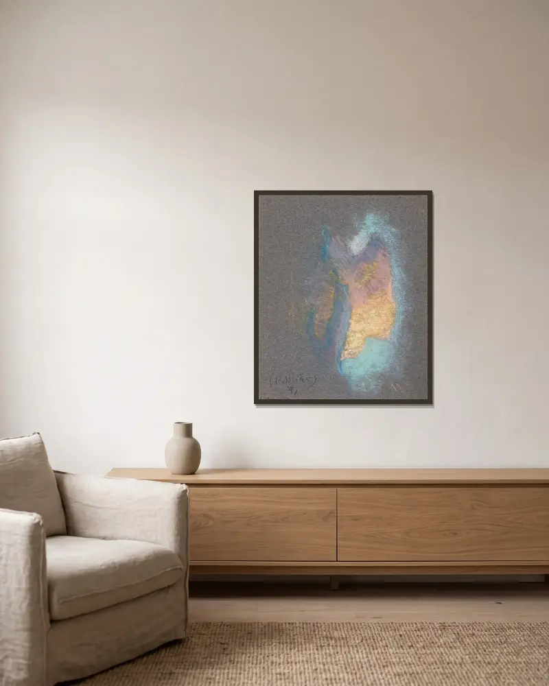 Untitled av Eero Järnefelt inramad på en vägg