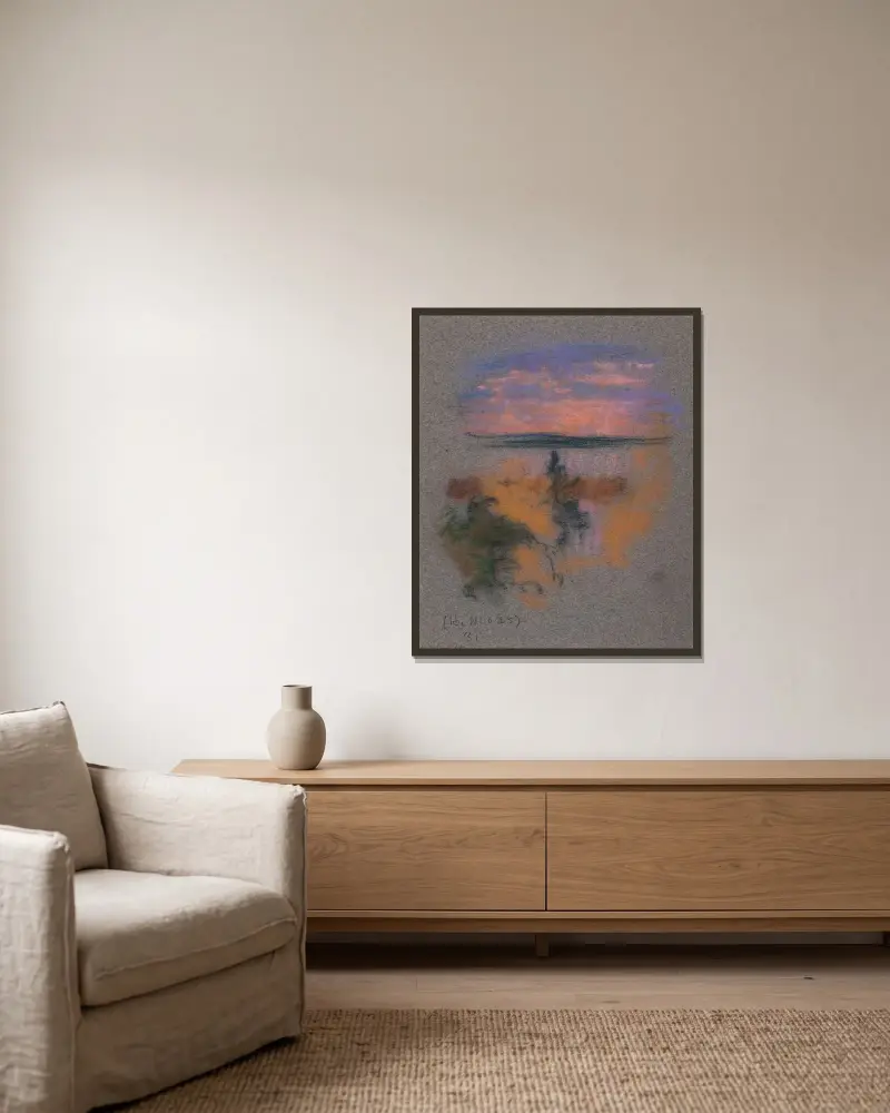 Untitled. av Eero Järnefelt inramad på en vägg