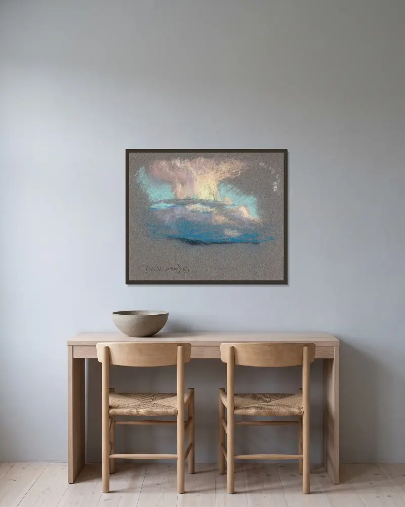 Untitled av Eero Järnefelt inramad på en vägg