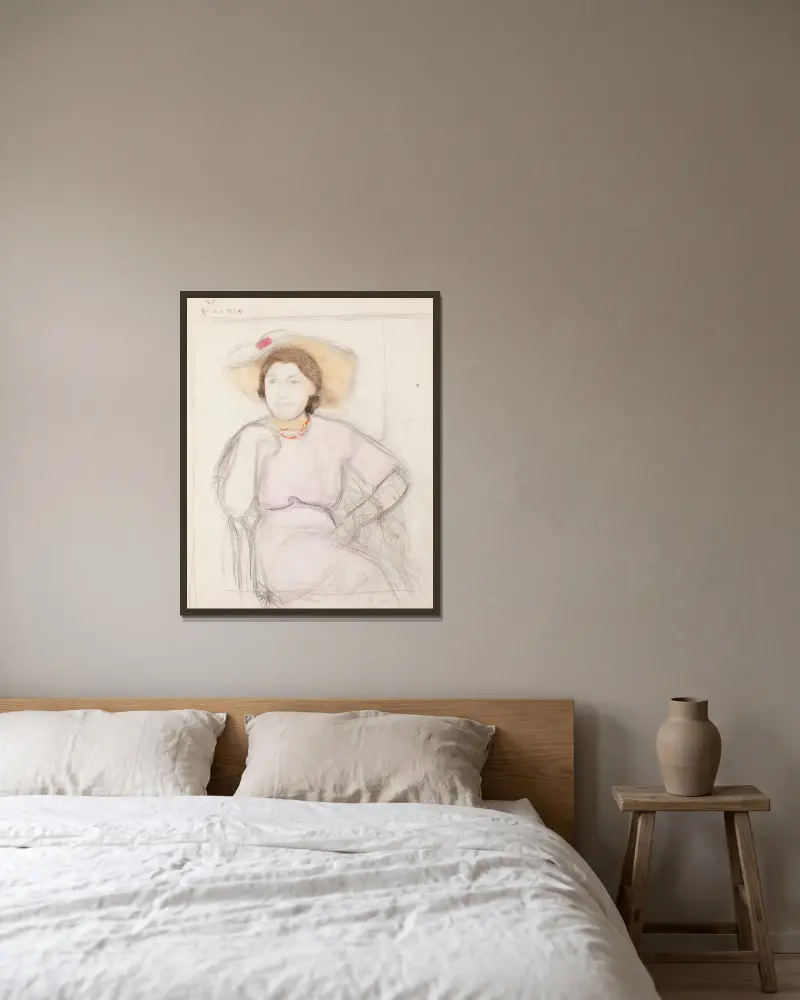 Untitled av Eero Järnefelt inramad på en vägg
