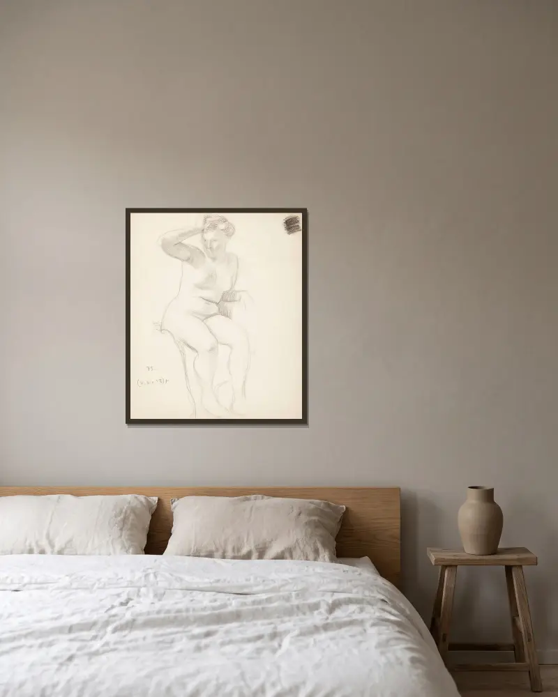 Ohne Titel, 1910 – Nr. 2 – Nr. 1 von Eero Järnefelt gerahmt an einer Wand