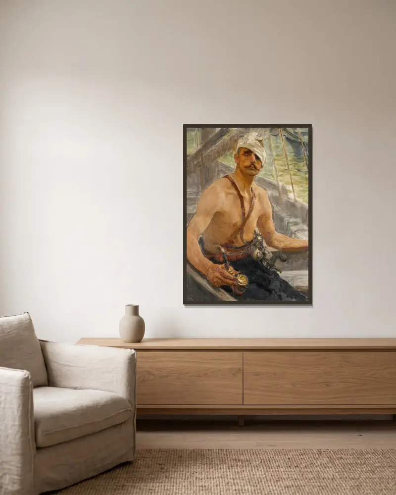 Schwarzmeer-Kosak von Ilya Efimovich Repin gerahmt an einer Wand