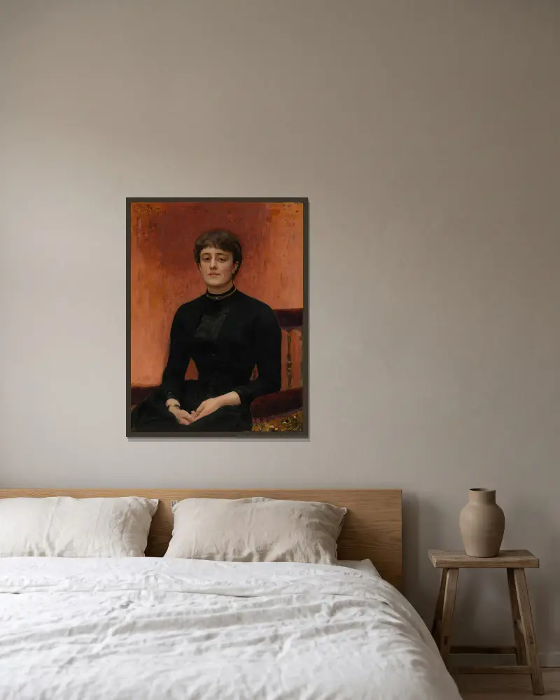Portrait Of Jelizaveta Zvantseva av Ilya Efimovich Repin inramad på en vägg