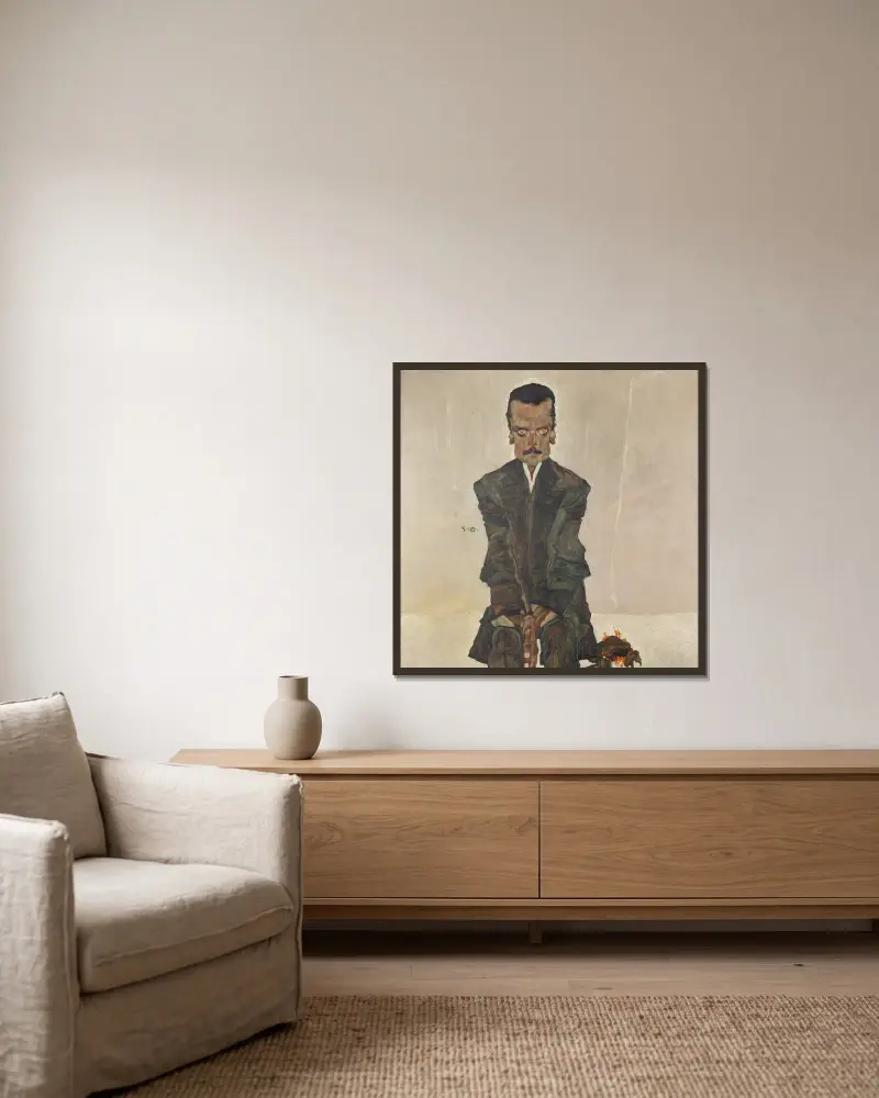 Eduard Kosmack, Egon Schiele v rámu na stěně