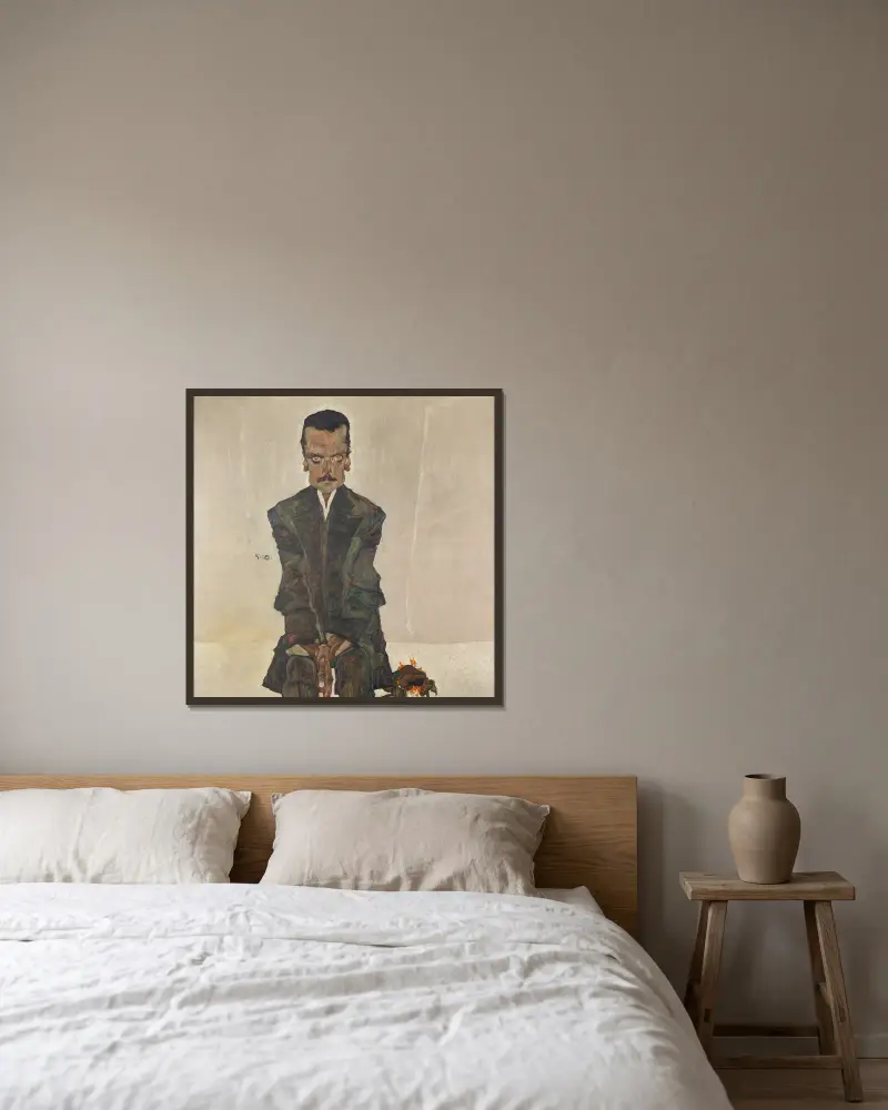 Eduard Kosmack, Egon Schiele v rámu na stěně