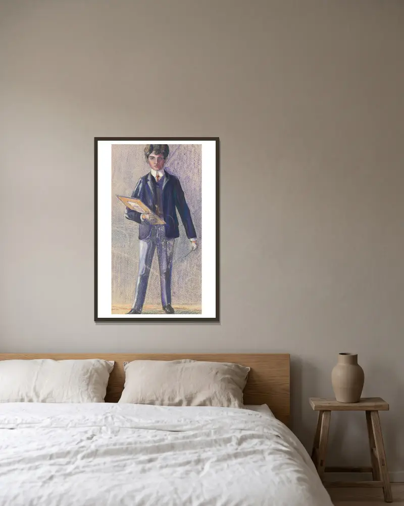 Spiegelbild von Egon Schiele gerahmt an einer Wand