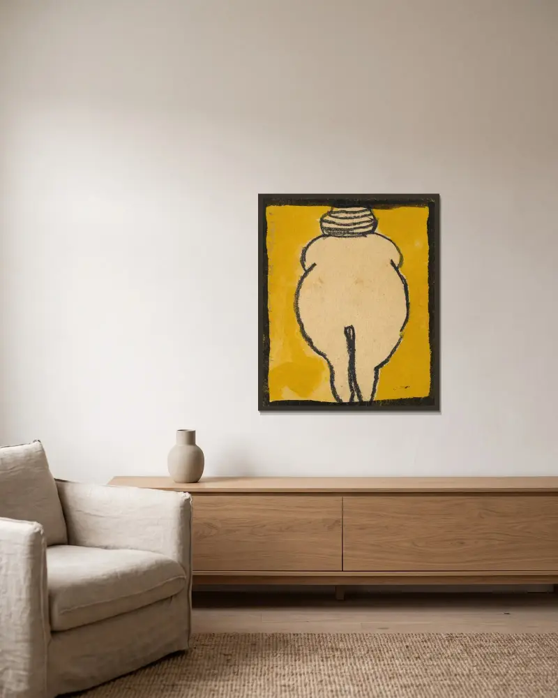 Wenus z Willendorfu, Egon Schiele w ramie na ścianie