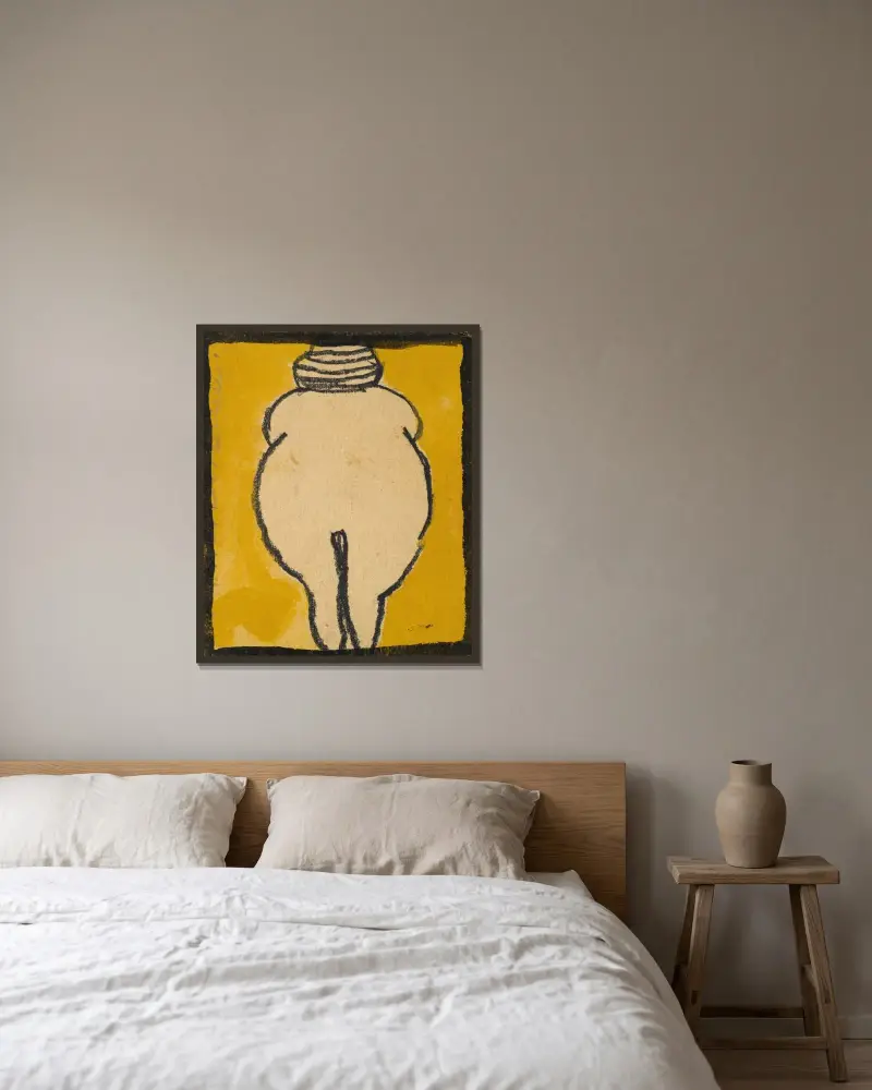 Wenus z Willendorfu, Egon Schiele w ramie na ścianie