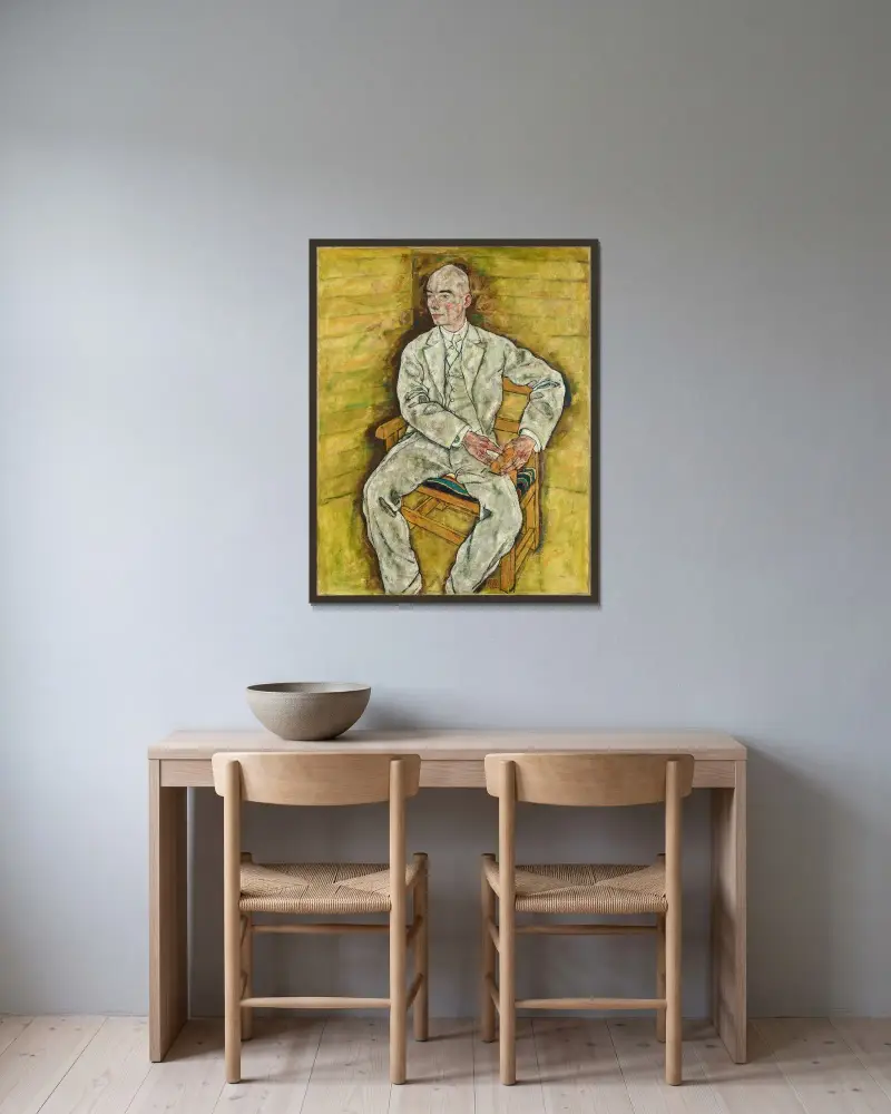 Victor Ritter von Bauer, Egon Schiele w ramie na ścianie