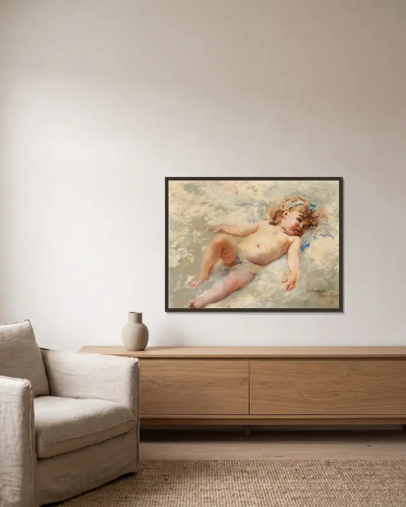 Cherub, Konstantin Egorovich Makovsky w ramie na ścianie