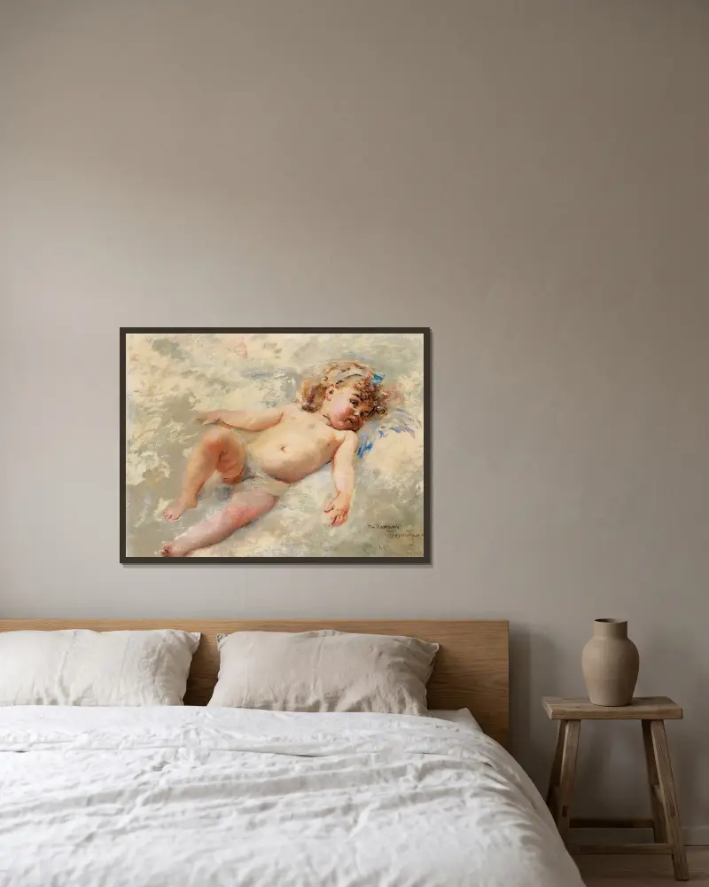 Cherub, Konstantin Egorovich Makovsky w ramie na ścianie