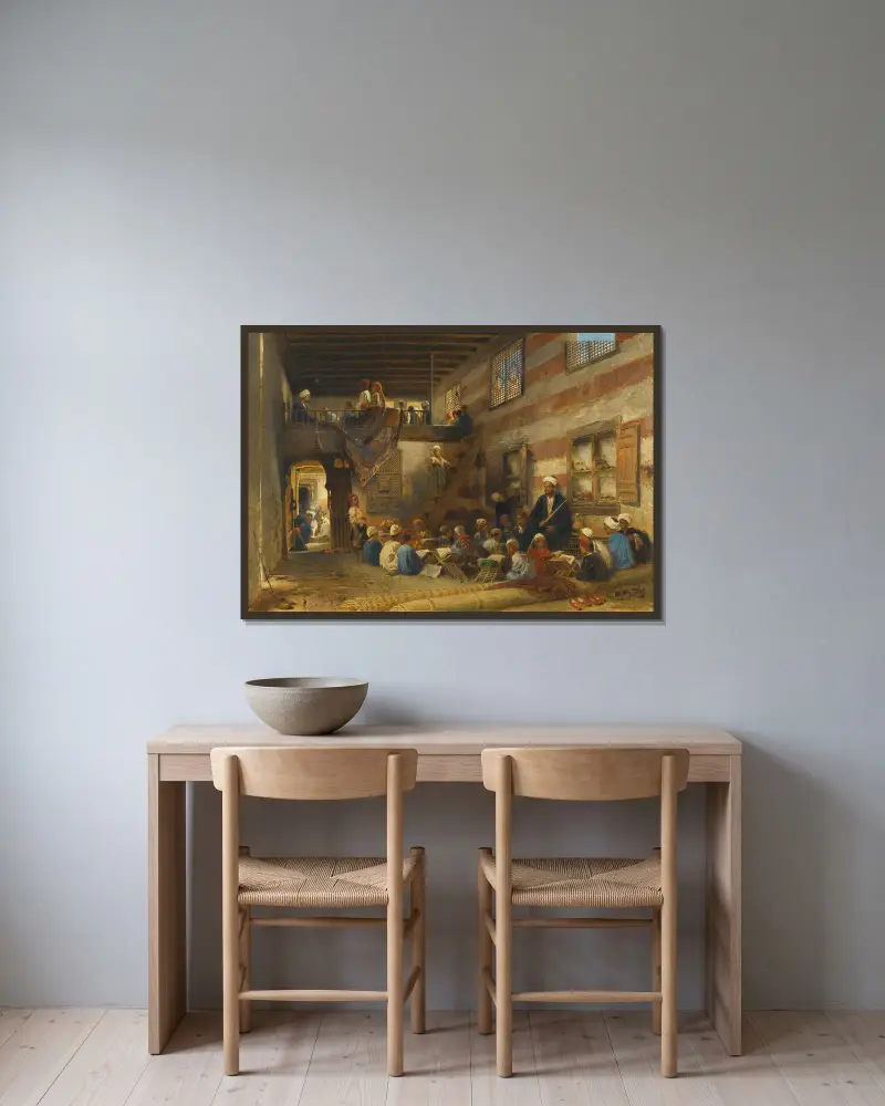Im Klassenzimmer von Konstantin Egorovich Makovsky gerahmt an einer Wand