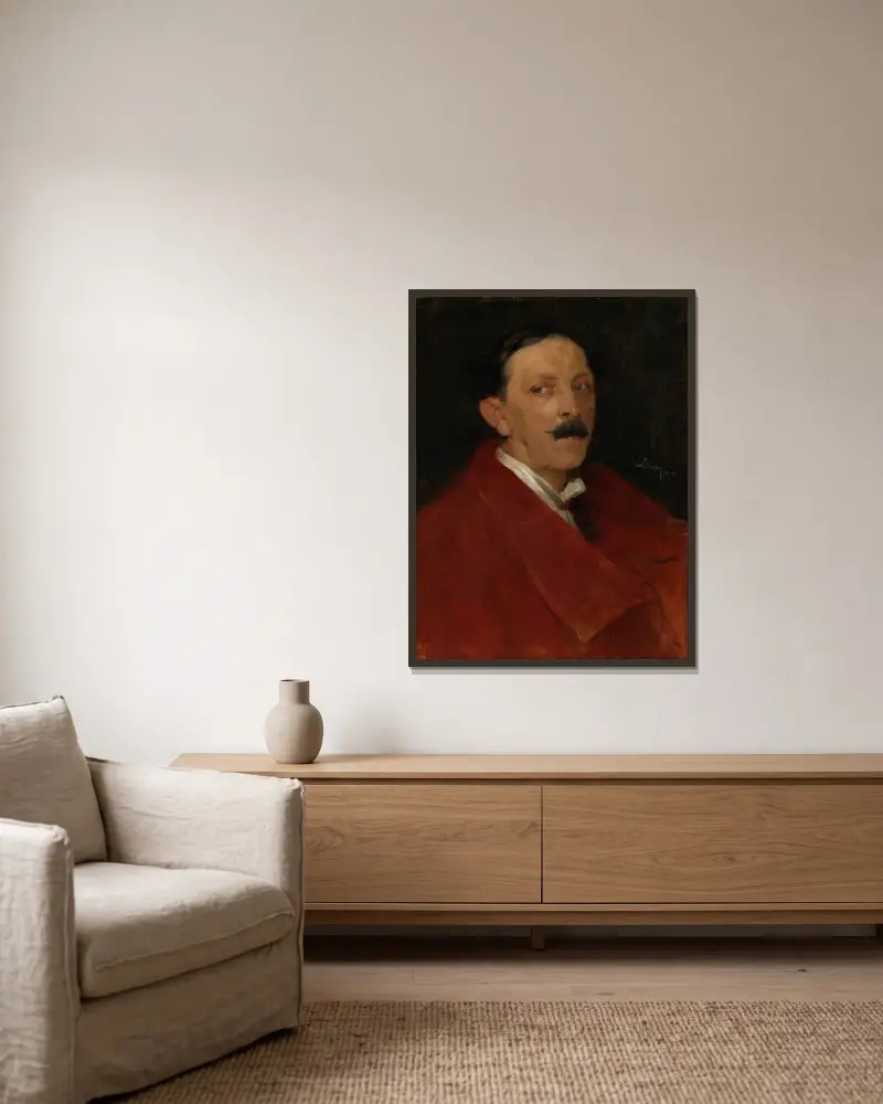 En ungarsk baron av Eilif Peterssen inramad på en vägg