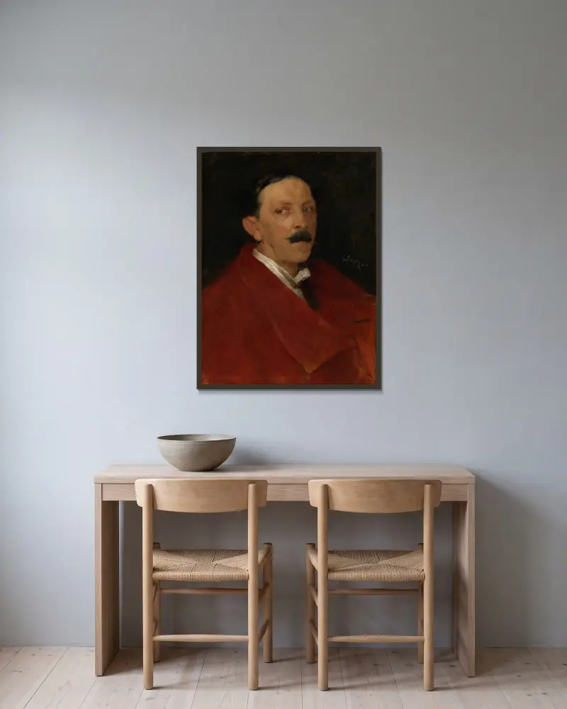 En ungarsk baron av Eilif Peterssen inramad på en vägg