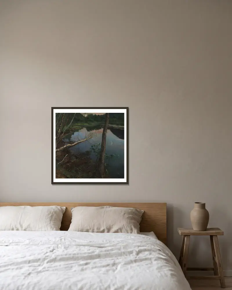 Letní noc, Eilif Peterssen v rámu na stěně