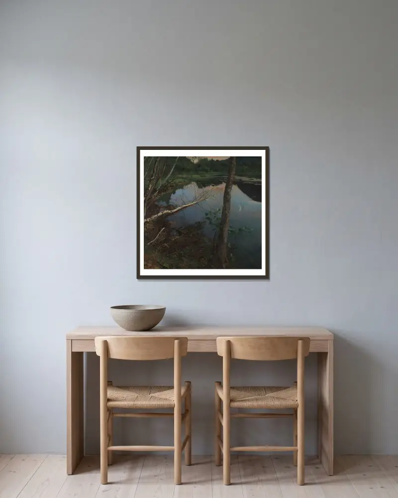 Letní noc, Eilif Peterssen v rámu na stěně