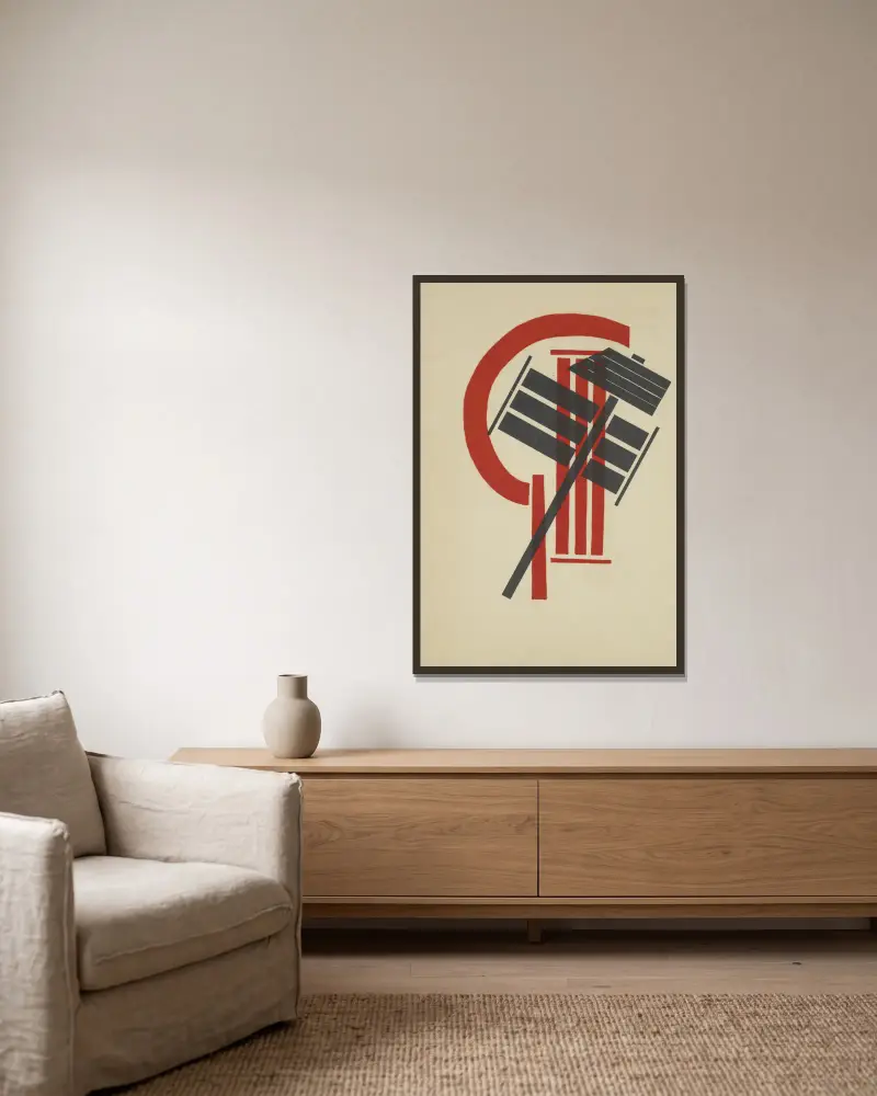 Internatsional, El Lissitzky v rámu na stěně