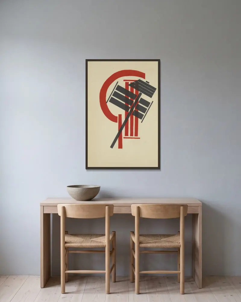Internatsional, El Lissitzky v rámu na stěně