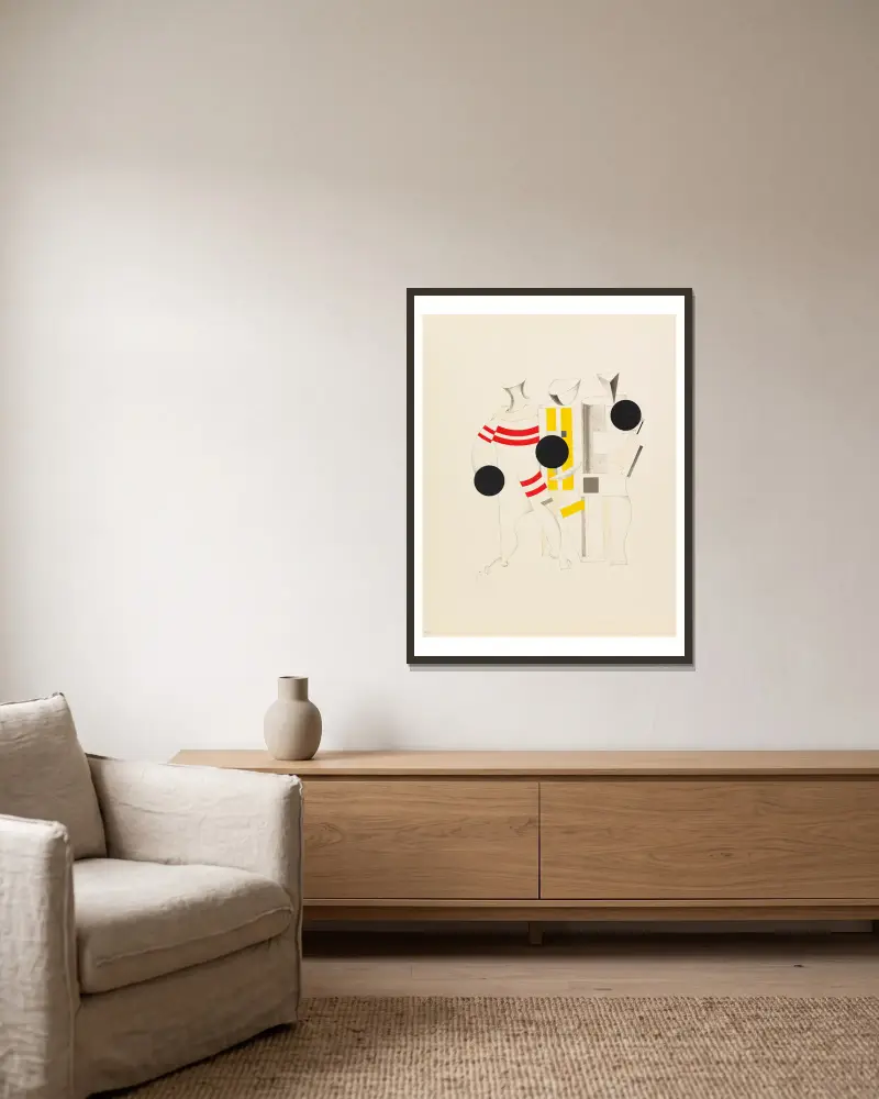 Sportsmen (Sportsmänner), El Lissitzky w ramie na ścianie