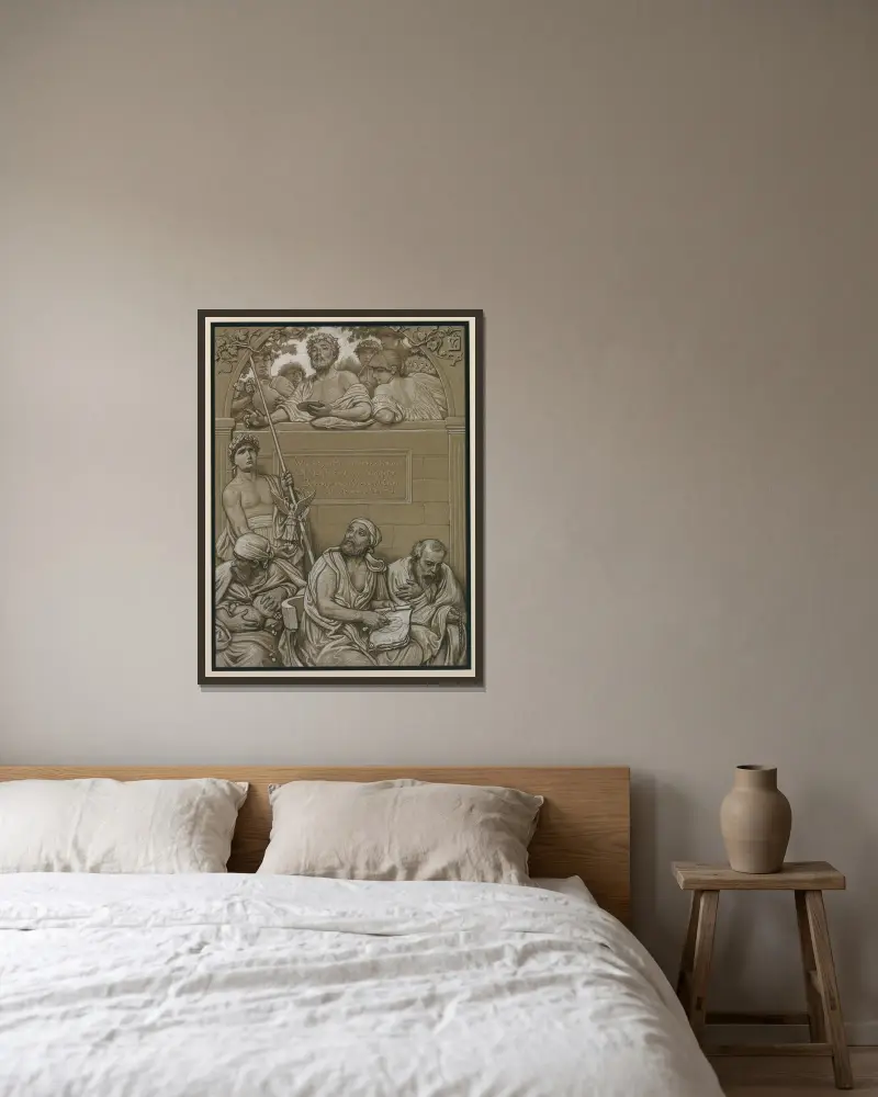 Frontispis, Elihu Vedder v rámu na stěně