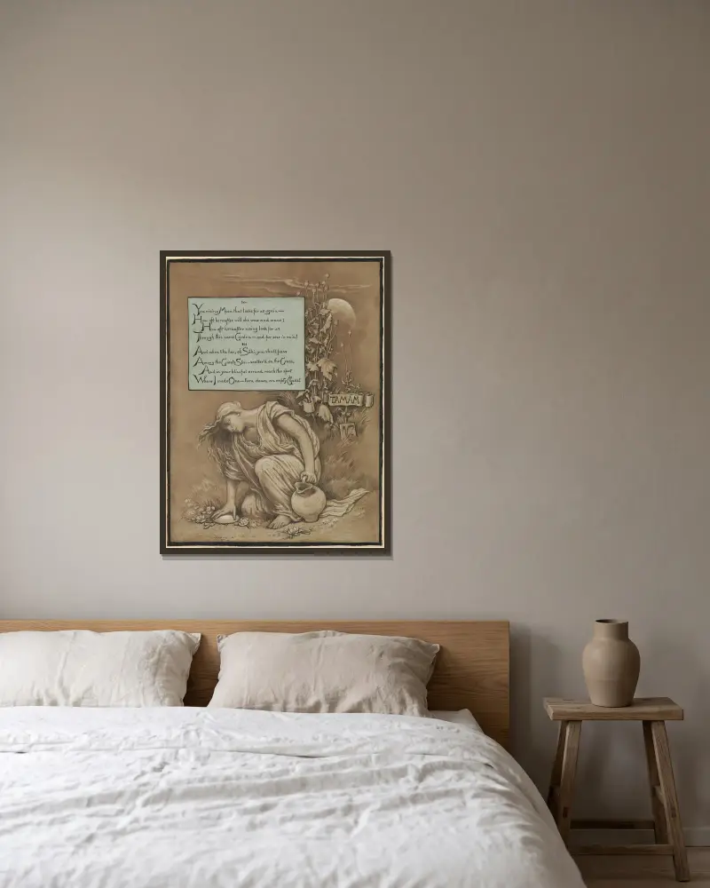 In Memoriam, Elihu Vedder v rámu na stěně
