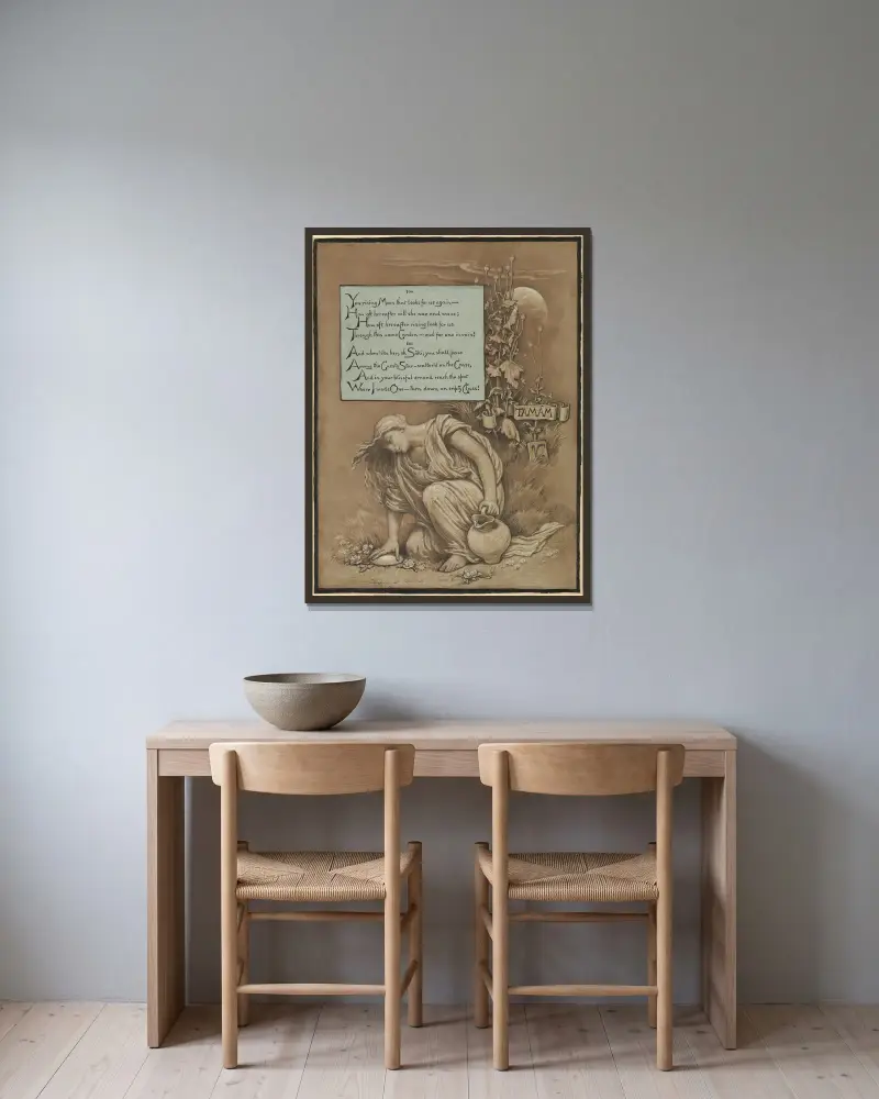 In Memoriam, Elihu Vedder v rámu na stěně