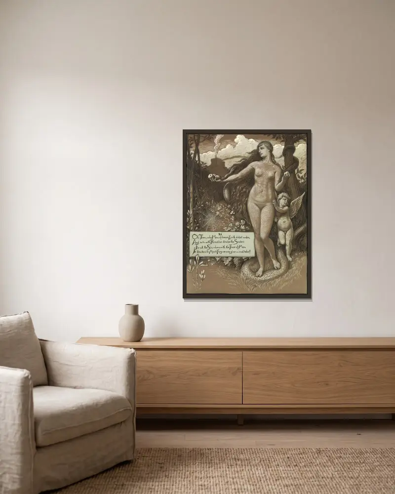 Im Anfang von Elihu Vedder gerahmt an einer Wand