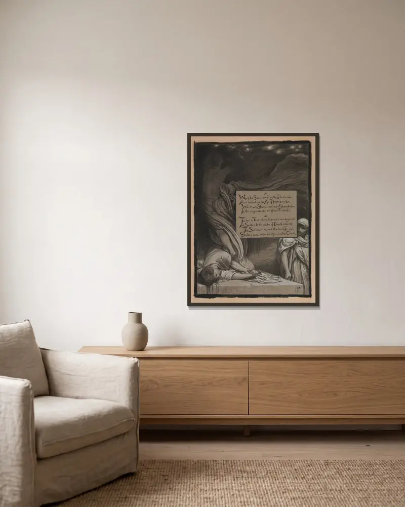 Samobójstwo, Elihu Vedder w ramie na ścianie