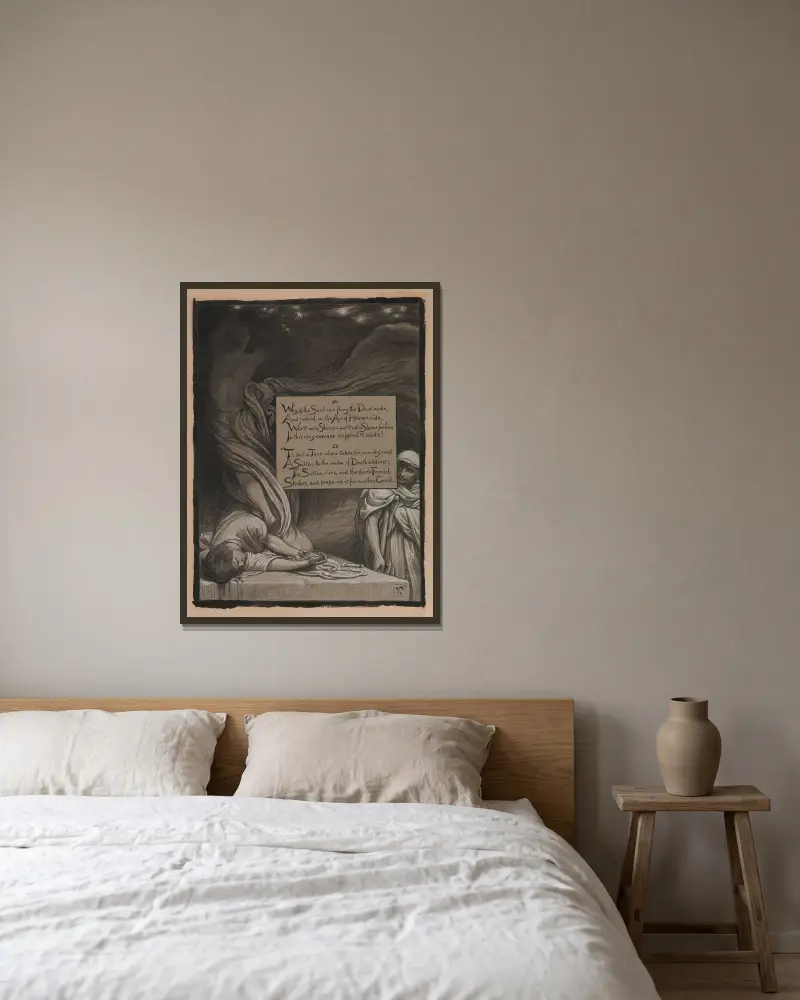 Samobójstwo, Elihu Vedder w ramie na ścianie