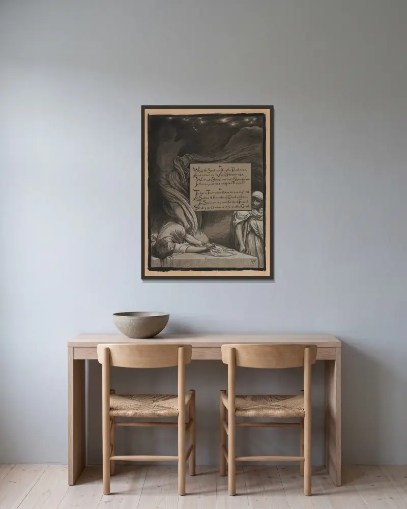 Samobójstwo, Elihu Vedder w ramie na ścianie
