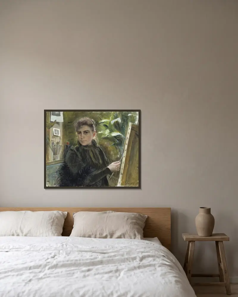 Self-Portrait av Elisabeth Keyser inramad på en vägg