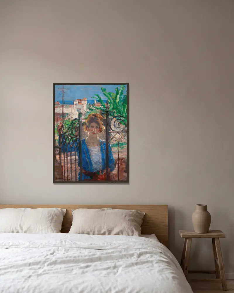 Wizyta, Eliseu Visconti w ramie na ścianie