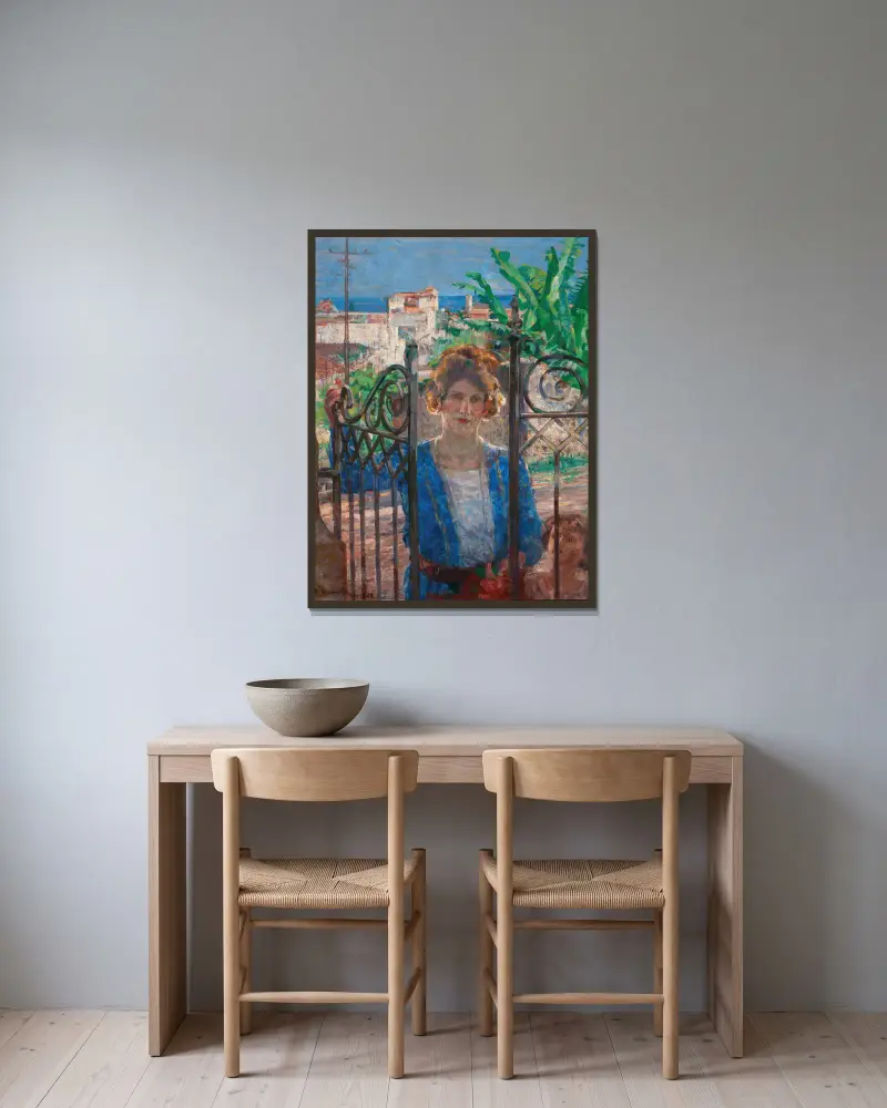 Wizyta, Eliseu Visconti w ramie na ścianie