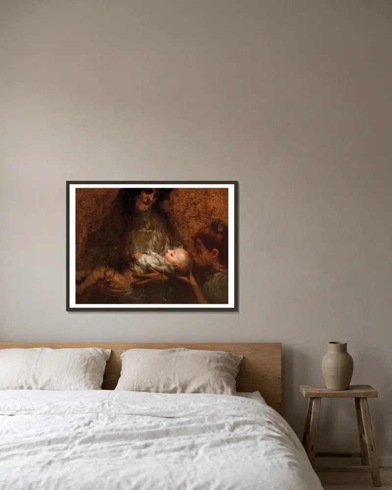 Gute Nacht von Eliseu Visconti gerahmt an einer Wand