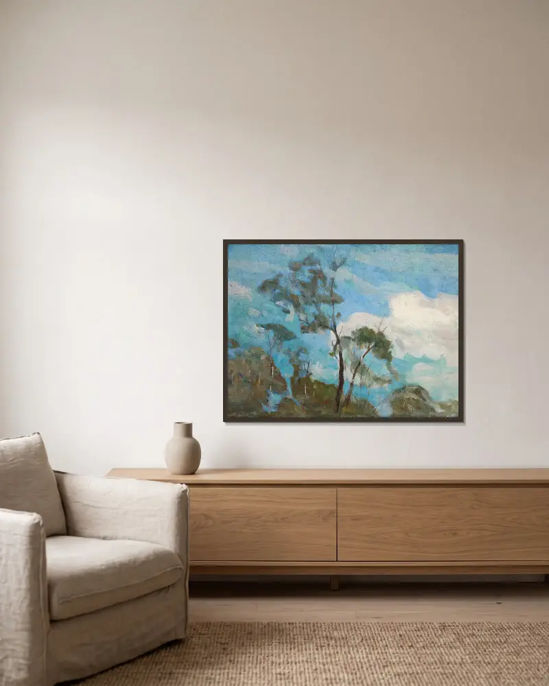 Himmel über Teresópolis von Eliseu Visconti gerahmt an einer Wand