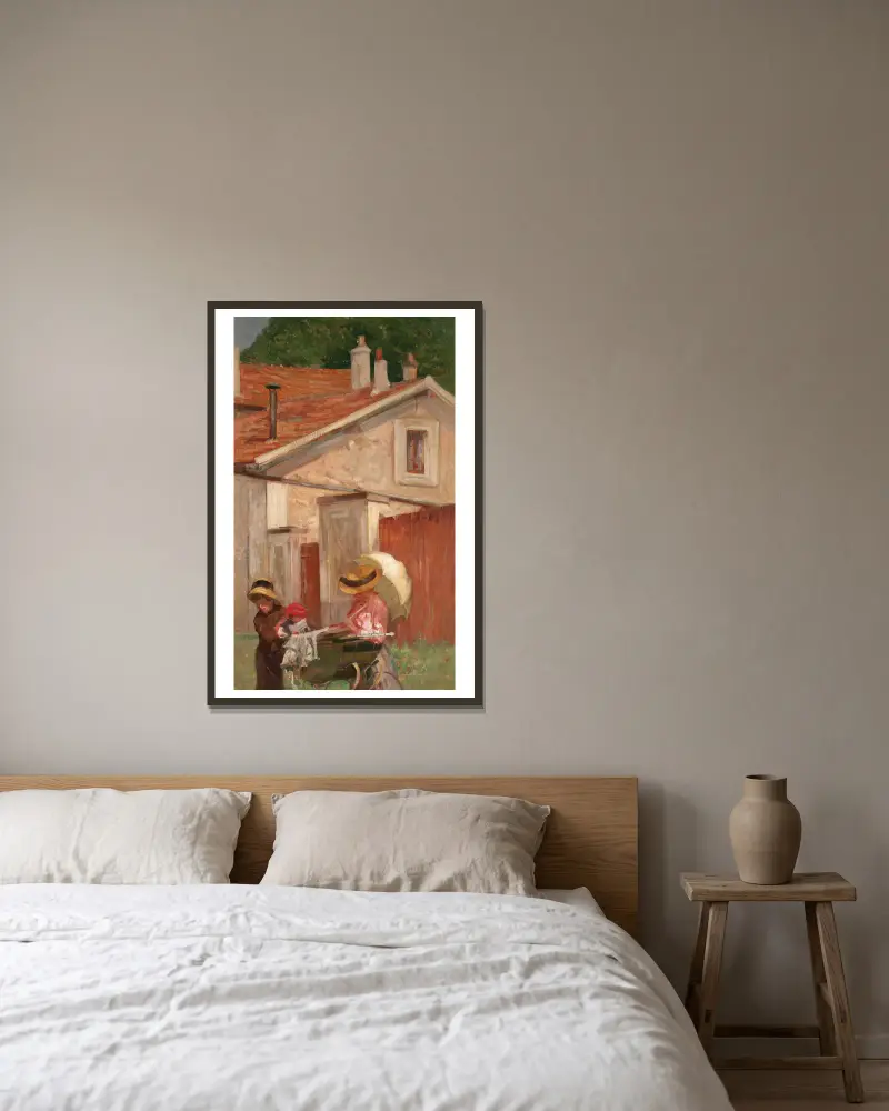 Meine Familie in Saint-Hubert von Eliseu Visconti gerahmt an einer Wand