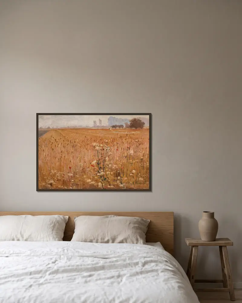 Weizenfeld von Eliseu Visconti gerahmt an einer Wand