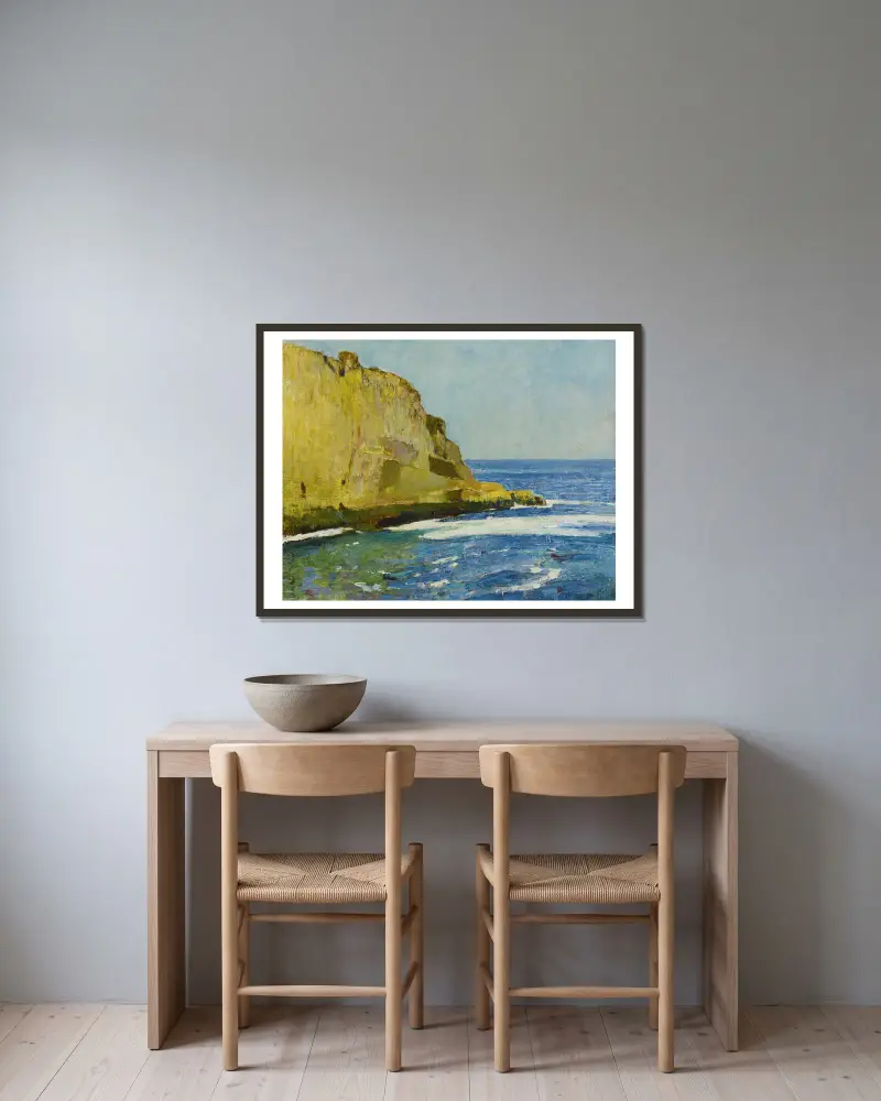 Bald Head Cliff, York, Maine av Emil Carlsen inramad på en vägg